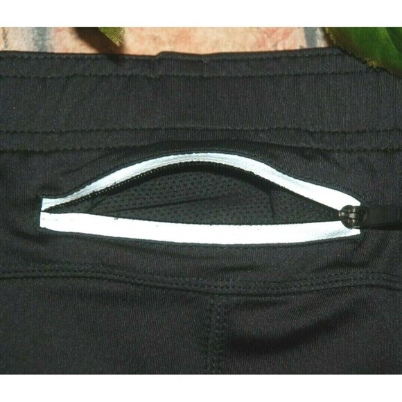 Ladies Mondetta Gray & Aqua Athletic Activewear Crop Workout Leggings Size L Bac - Picture 7 of 10